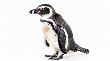 Obraz premium Galapagos Penguin full body clearly photo on white background , 