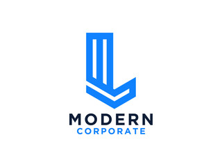 Letter L Monogram logo design.