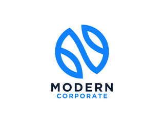 Letter N logo design template.