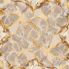 Fototapeta premium Marble texture seamless pattern. Marble background luxury. Marble stone flooring material. Stone surface polished elegant pattern Natural rich smooth surface Gold veins cracks decorative material
