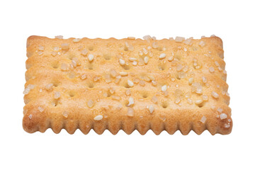 Sugar and Sesame Biscuit isolated on transparent background, Close-up	