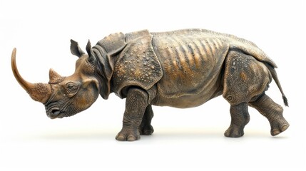 Fototapeta premium Arsinoitherium on white background , 