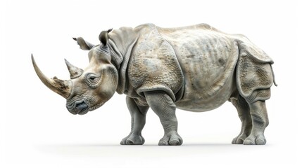 Naklejka premium Arsinoitherium on white background , 