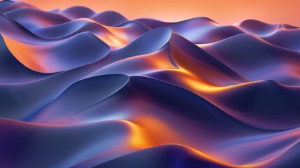 Obraz premium Abstract Flowing Waves of Light and Color, Generative AI