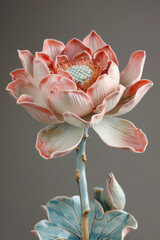 An isolated flower made from china ceramic 