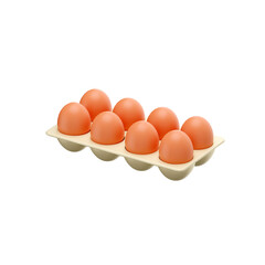 3D illustration eggs