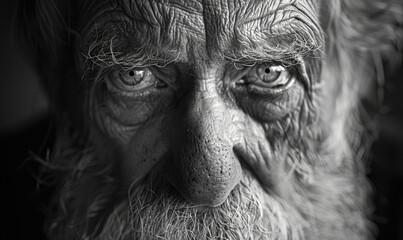 A face of an old wise man