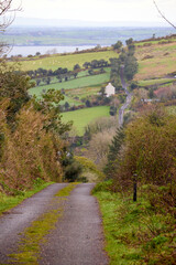 Steep Irish road leading back to Camp, Ireland