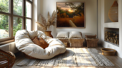 Cozy Night In Retreat with Soft Light Grey Accents