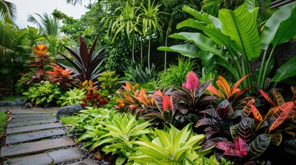 Obraz premium Licuala planted in the garden