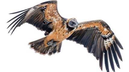 Fototapeta premium Bearded Vulture on white background , 