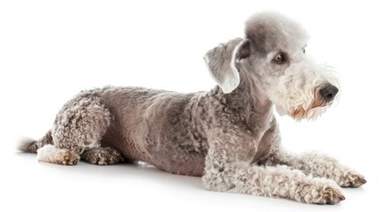 Obraz premium Bedlington Terrier on white background , 