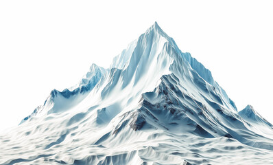 Obraz premium Snow mountain isolated on white background