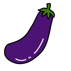 eggplant fresh vegetable isolated icon illustration design