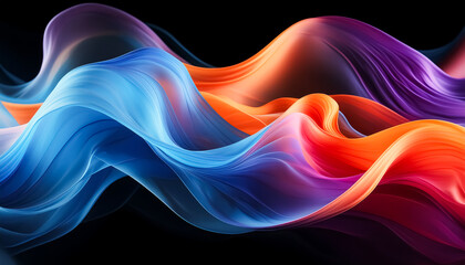 Obraz premium Cloth, wind, smoke, colorful, shimmering, fluttering, graceful, flow, curve, wallpaper