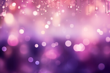 Abstract bokeh pink background with defocused lights. Vector illustration.