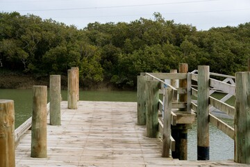 Serene Lakeside Wooden Dock