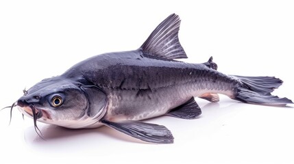 Obraz premium Blue Catfish on white background 