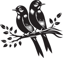 Obraz premium Bird silhouette vector Illustration