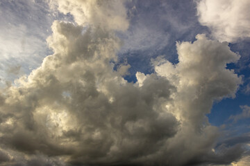 storm clouds over the city	