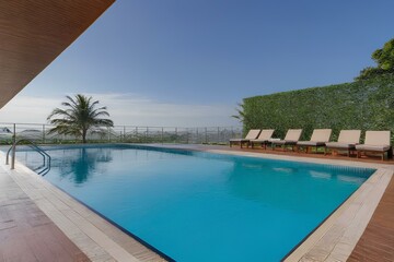 Fototapeta premium swimming pool in hotel
