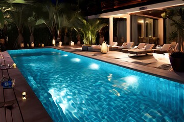 Obraz premium swimming pool in hotel