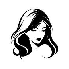 Exotic Beautiful Woman silhouette Logo