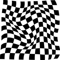 checkered flag bellowing in the wind ideal background - vector