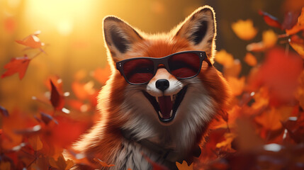 red fox in the woods