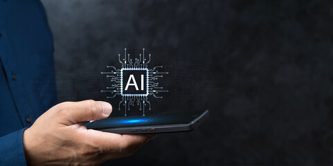 AI technology concept, artificial intelligence technology for technology smart robot science.