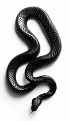 Naklejka premium Dynamic Black Mamba Vector Illustration