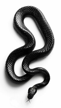 Dynamic Black Mamba Vector Illustration