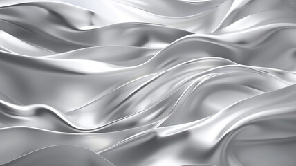 Obraz premium Close-up of smooth silver fabric