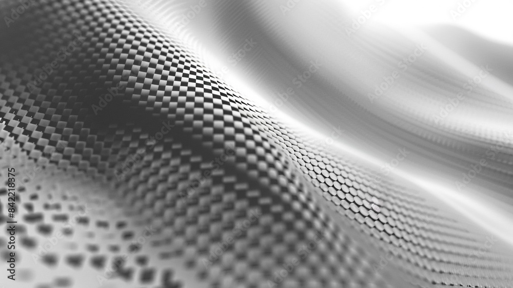 Poster grey white abstract background halftone dot style business background concept, smooth gradient with halftone dots creating a textured effect