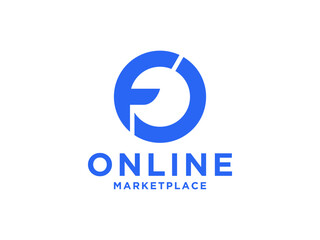 Abstract Initial Letter F monogram Logo.