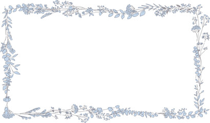 手描きの草木ベクターイラスト。ナチュラルな草木のベクターフレーム。草木の線画イラストセット。Hand drawn vector illustration of plants and trees. Natural grass and trees vector frame. Line drawing illustration set of plants and trees.