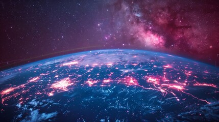 Obraz premium Global network and connection background
