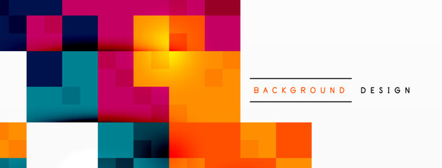 Dynamic colorful squares background. Vector Illustration For Wallpaper, Banner, Background, Card, Book Illustration, landing page