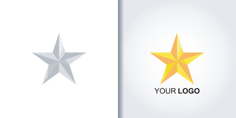 Obraz premium colorful star logo template