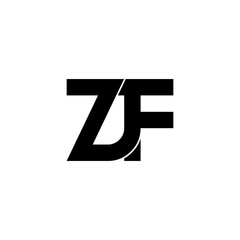 zjf initial letter monogram logo design
