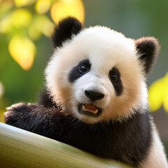 Obraz premium 귀여운아기판다