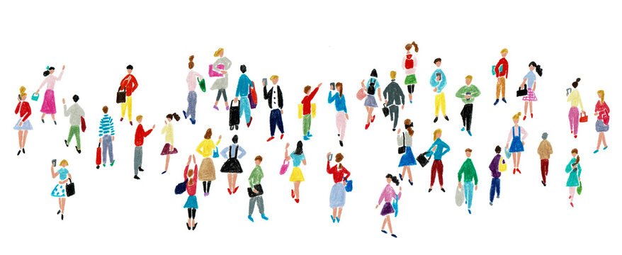 人々のイラスト　ライフスタイル