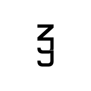zjj initial letter monogram logo design