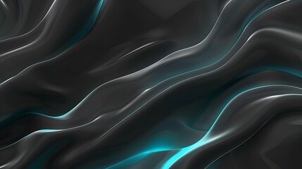 Obraz premium Dark grey black abstract background with blue glowing lines design for social media post, business, advertising event. Modern technology innovation concept background