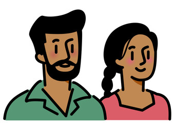 男女のカップル。夫婦。恋人。