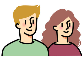 男女のカップル。夫婦。恋人。