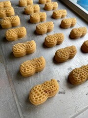 Homemade Malaysian biscuits during celebration of Eid Mubarak called Peanut Butter Cookies