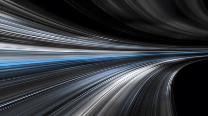 Dark grey black abstract background with blue glowing lines design for social media post, business, advertising event. Modern technology innovation concept background