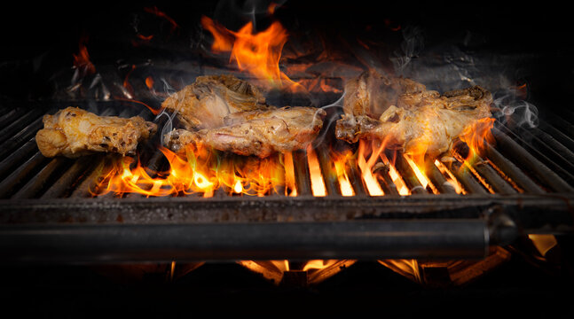 Meat on the grill 