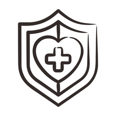 Obraz premium Health Security Icon